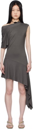 Belle The Label Gray Plume Minidress