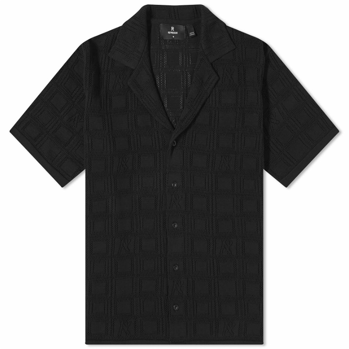 Photo: Represent Lace Knitted Vacation Shirt in Black