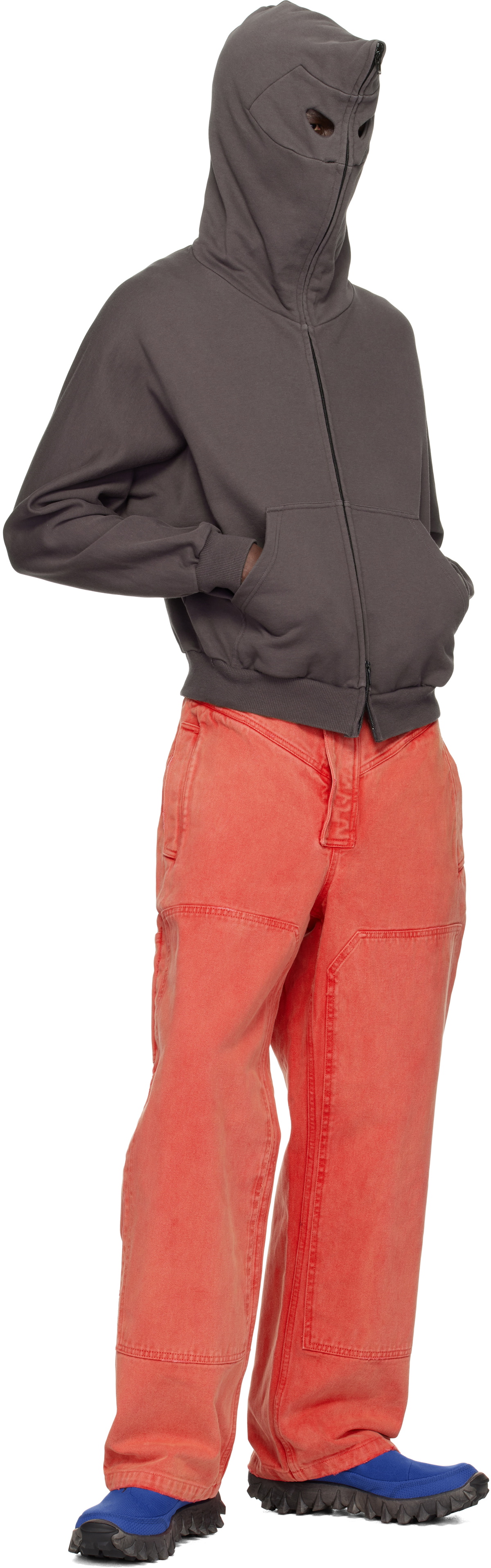 Dingyun Zhang Red Biker Trousers