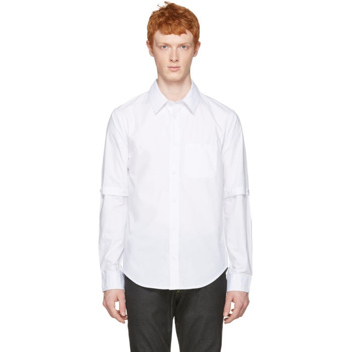 Photo: Telfar White Detachable Sleeves Shirt