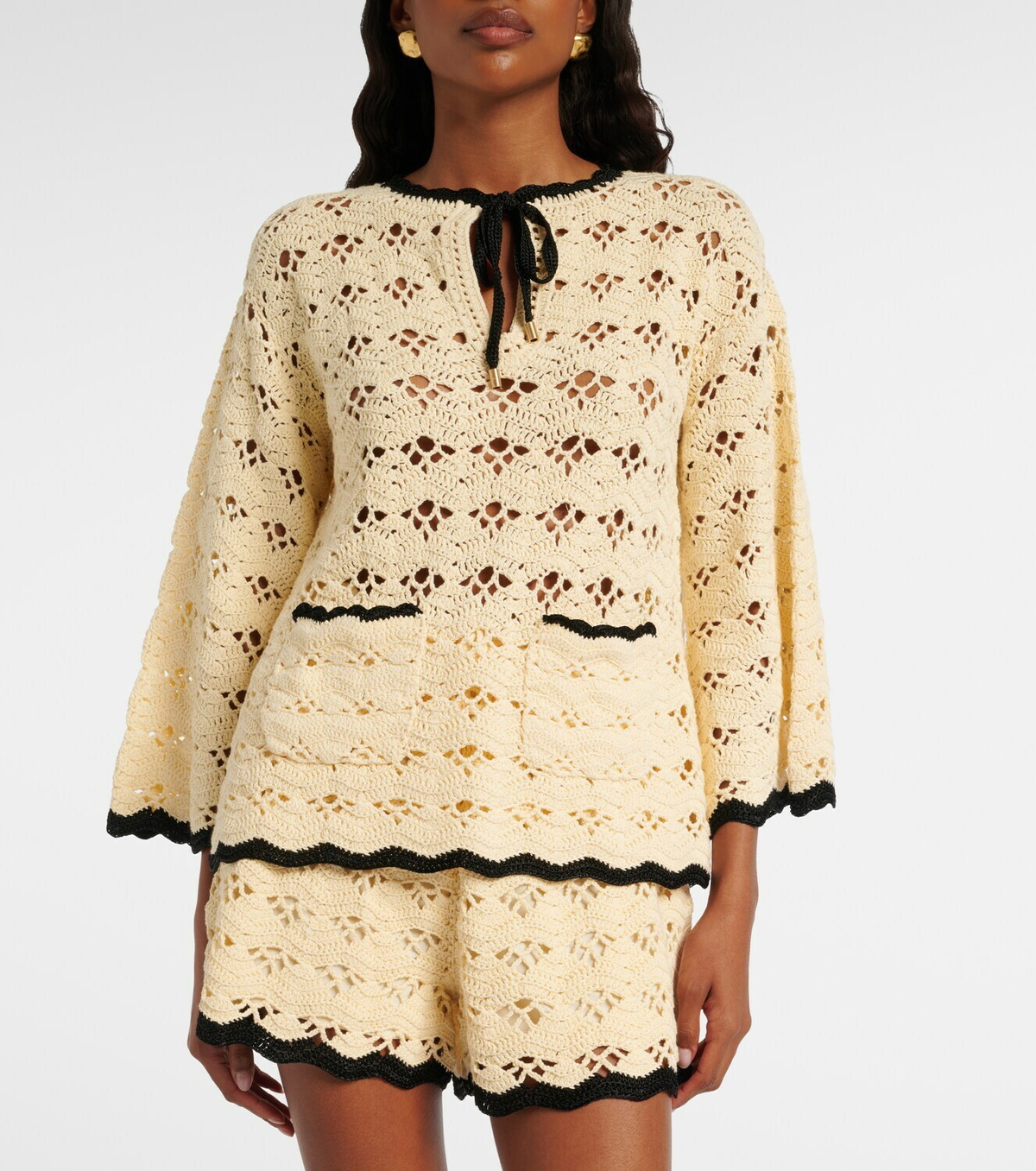 Zimmermann Aster crochet cotton top