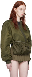 Pushbutton Khaki Hipsack Bomber Jacket