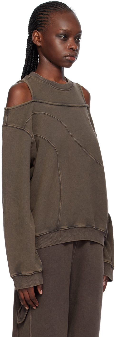 lesugiatelier Brown Ribbon Sweatshirt