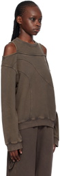 lesugiatelier Brown Ribbon Sweatshirt