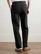 The Elder Statesman - Norm Straight-Leg Cotton Trousers - Black