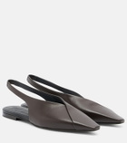 Brunello Cucinelli Leather slingback flats
