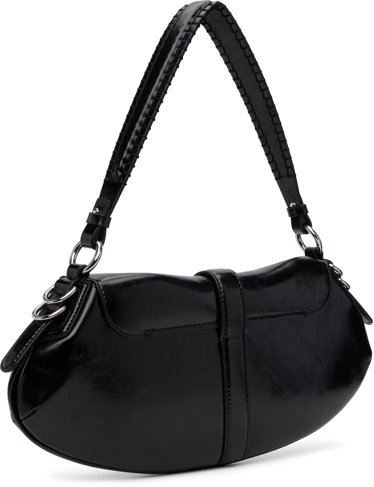 GANNI Black Kat Baguette Bag