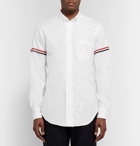 Thom Browne - Grosgrain-Trimmed Cotton-Poplin Shirt - White