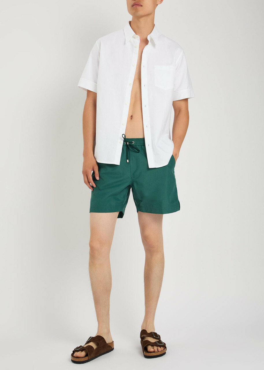 Sunspel Shell Swim Shorts Dark Green
