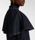 Ulla Johnson Agata caped denim jacket