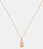 Bottega Veneta Rana embellished gold-plated necklace