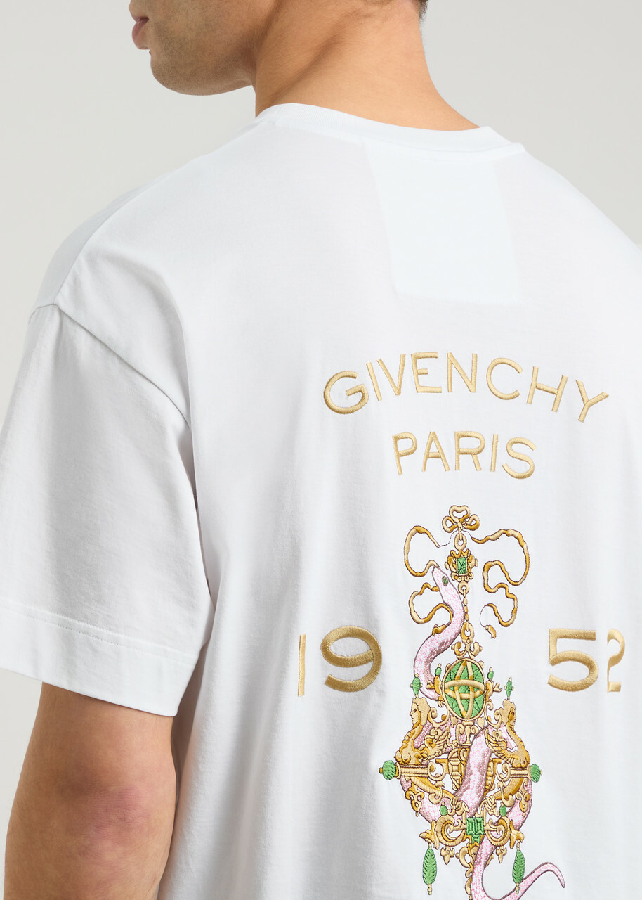 Givenchy Logo Embroidered Cotton T-shirt White Givenchy