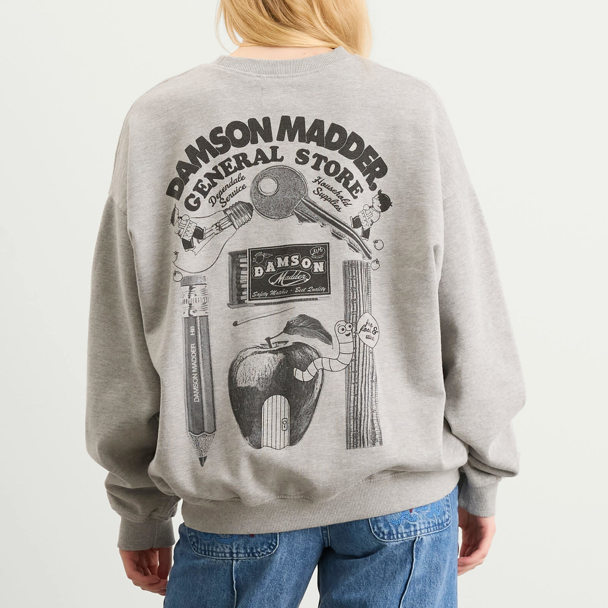Damson Madder Women's DM General Store Sweatshirt in Grey