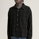 mfpen Men's Check Priority Shirt in Overdyed Black Check