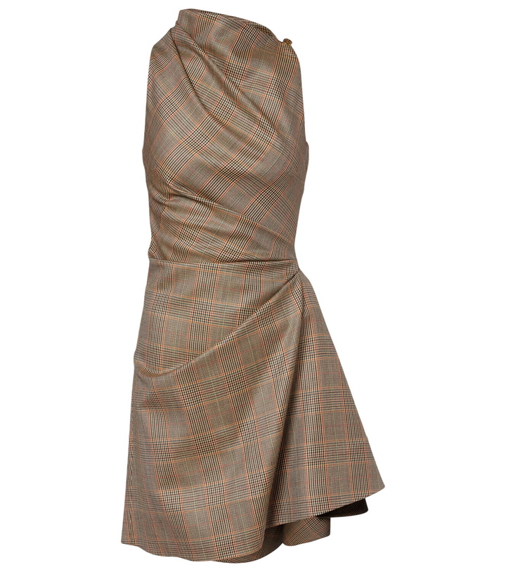 Photo: McQueen Prince of Wales check wool minidress