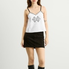 Bode Women's Diamond Monogram Tank Top in White