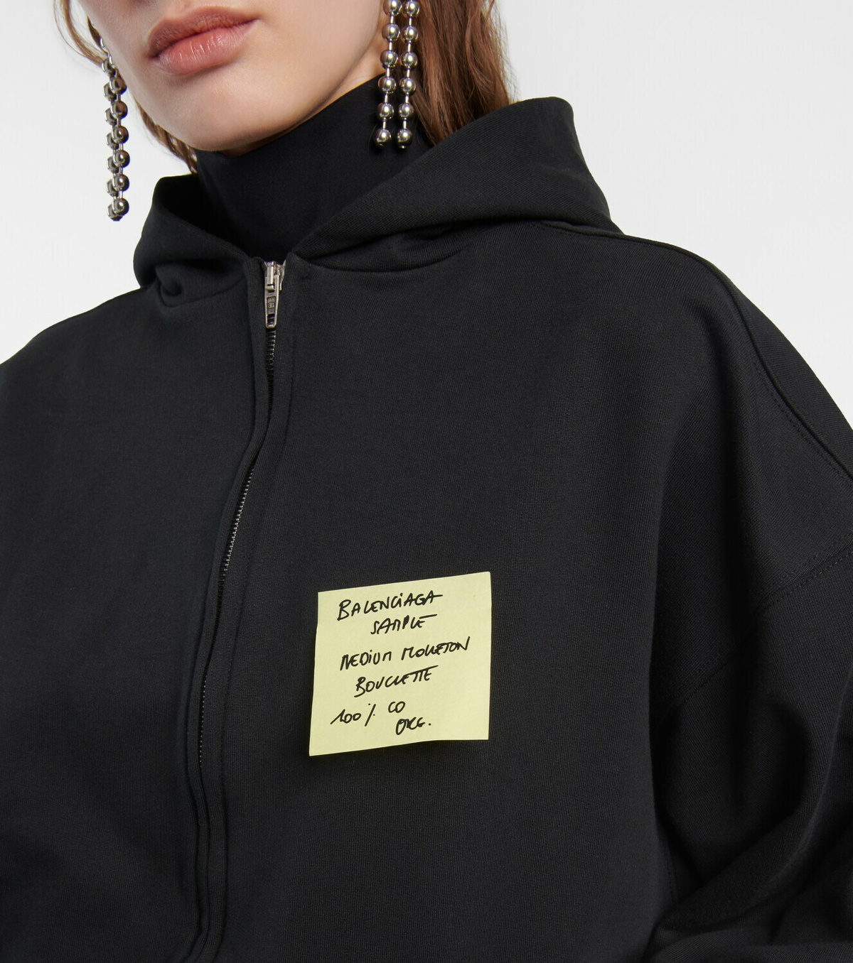 Balenciaga - Cotton jersey zip-up hoodie Balenciaga