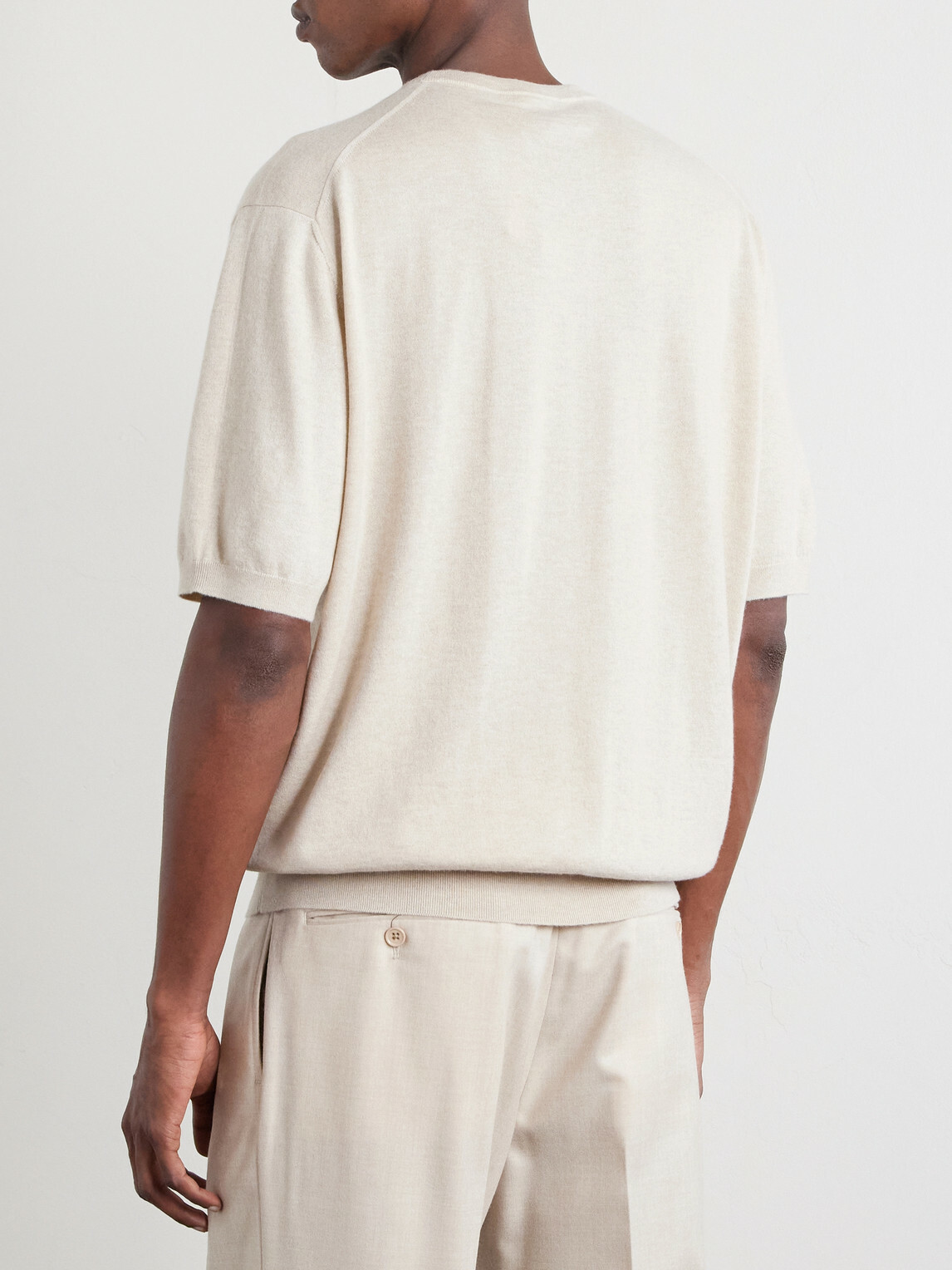 Ralph Lauren Purple label - Cashmere-blend T-shirt - Neutrals