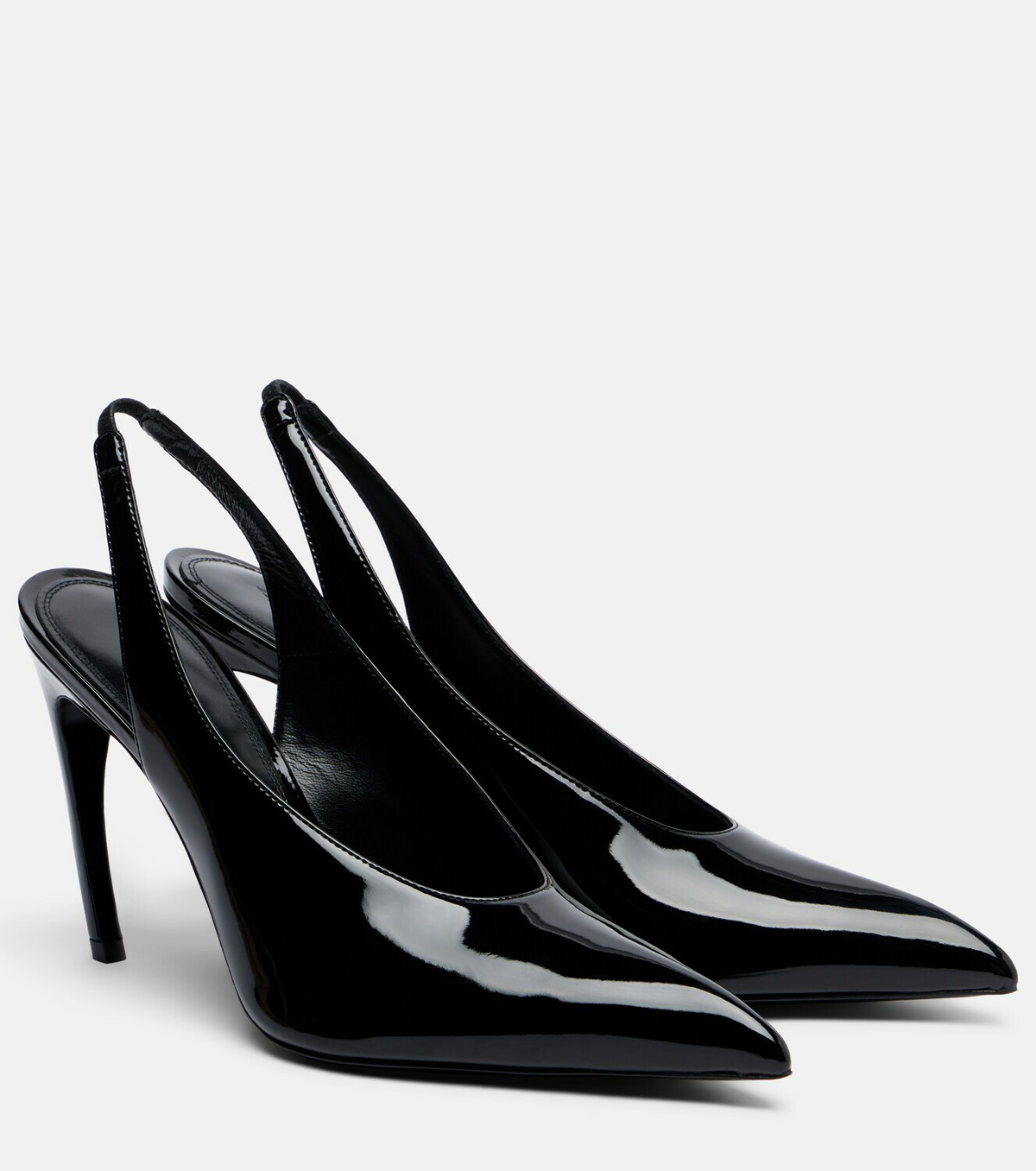 The Attico Viper leather slingback pumps