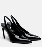 The Attico Viper leather slingback pumps