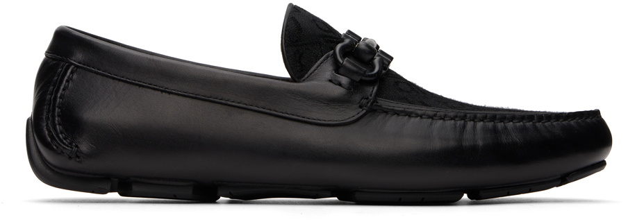 Ferragamo Black Gancini Ornament Loafers Salvatore Ferragamo