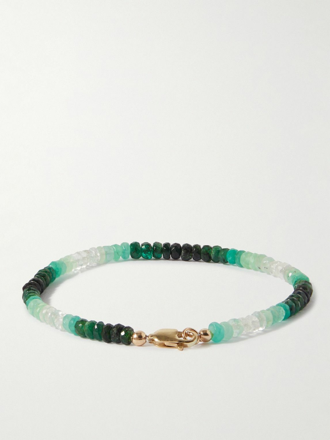 Roxanne First - Gold Emerald Beaded Bracelet - Green