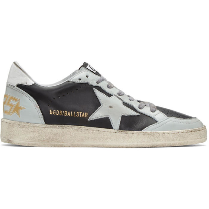 Photo: Golden Goose Black and Blue Ball Star Sneakers 