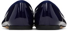Repetto Navy Brigitte Pointy Toe Ballerina Flats