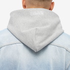 Vetements Hooded Denim Jacket in Light Blue