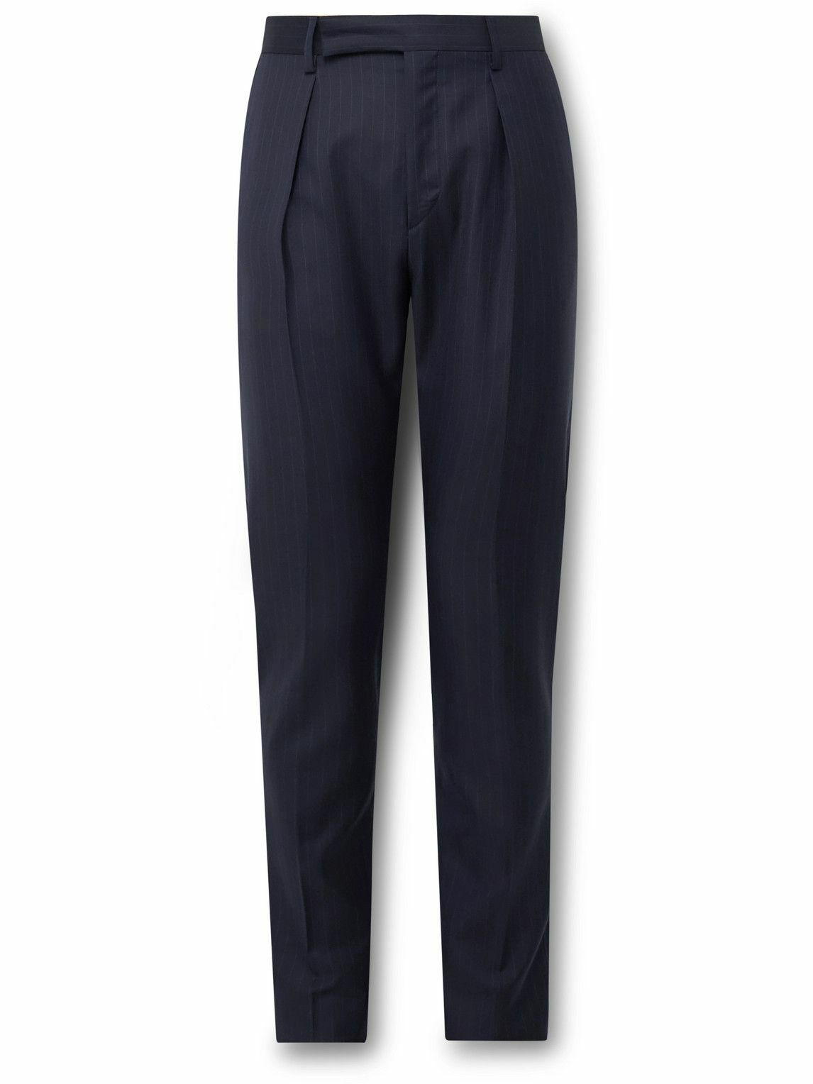 Beige Flat-front linen-blend suit trousers | Paul Smith | MATCHES UK