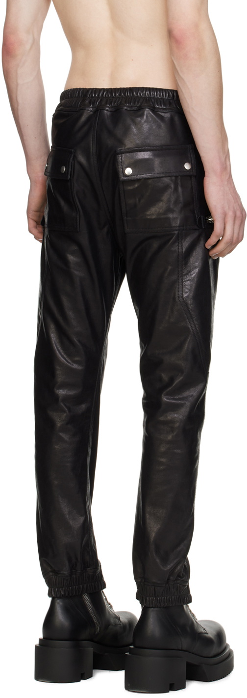 Rick Owens Black Bauhaus Leather Pants Rick Owens