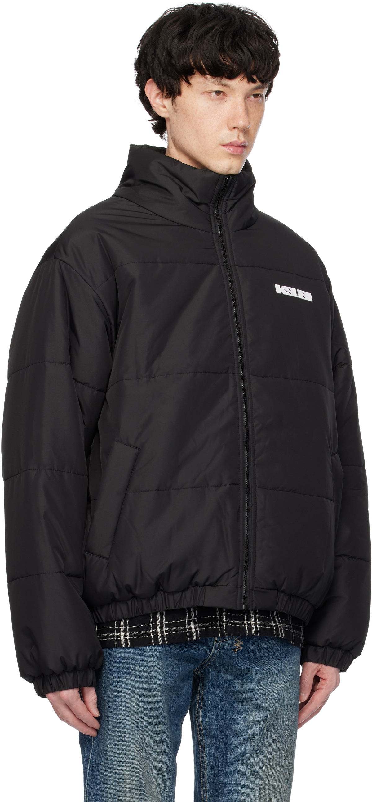 Ksubi Black Sott Puffer Reversible Jacket