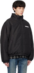 Ksubi Black Sott Puffer Reversible Jacket