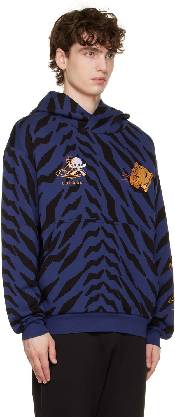 Vivienne Westwood Blue & Black Tiger Hoodie Vivienne Westwood
