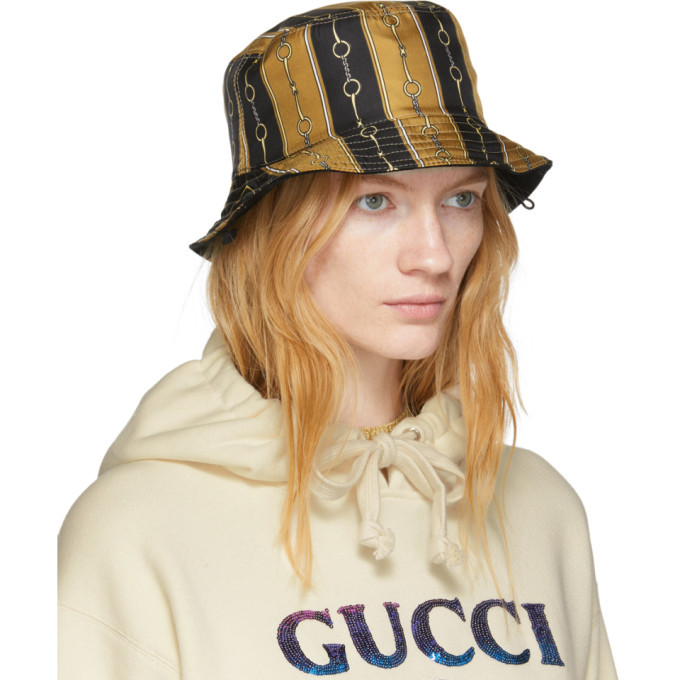 Gucci Reversible Black Velour Bucket Hat Gucci