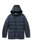 Loro Piana - Clearwater Quilted Storm System Shell Hooded Down Jacket - Blue