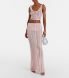 Aya Muse Draped pointelle maxi skirt