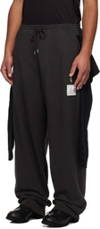 Maison MIHARA YASUHIRO Black Sweatshirt Combined Sweatpants