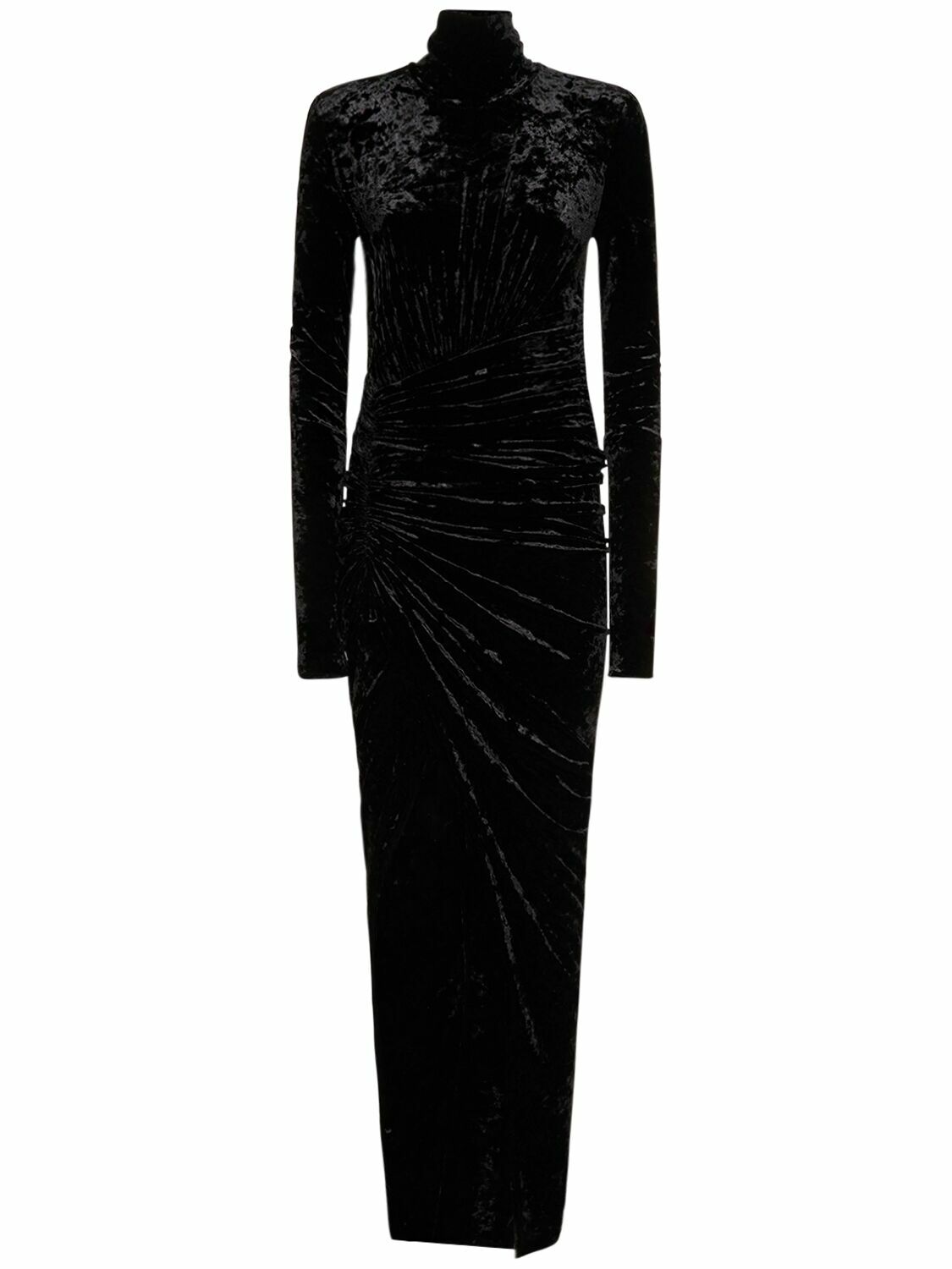 ALEXANDRE VAUTHIER - Crushed Velvet Long Dress Alexandre Vauthier ALEXANDRE VAUTHIER - Crushed Velvet Long Dress Alexandre Vauthier