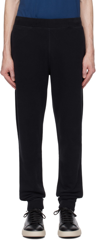 Photo: Sunspel Black Loopback Sweatpants