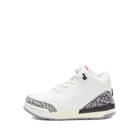 Air Jordan Men's 3 Retro TD Sneakers in Summit White/Fire Red