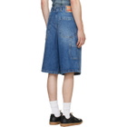 Diesel Blue Utility-Style Denim Shorts