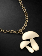 Sydney Evan - Mushroom Large Gold Pendant Necklace
