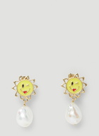 Sun Clip On Earrings in Gold