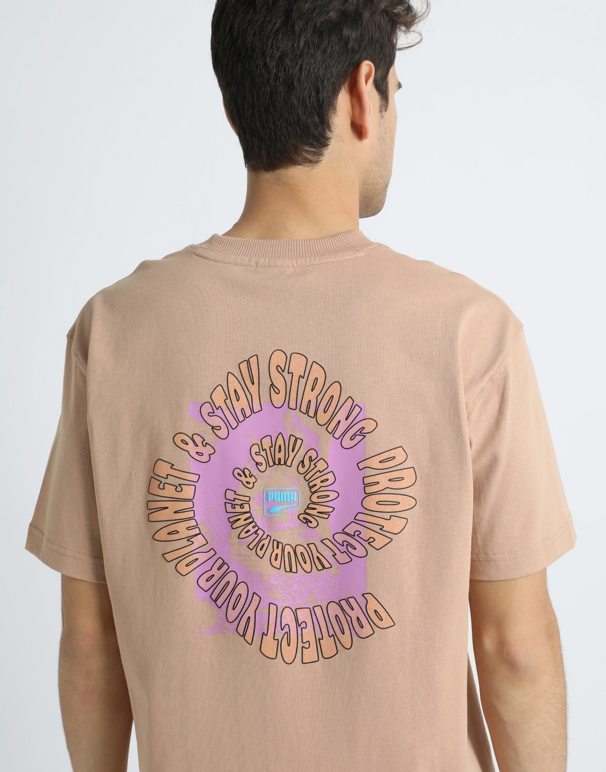 Puma Downtown Graphic Tee Mens T-shirt Light brown