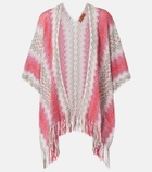 Missoni Lamé fringed poncho