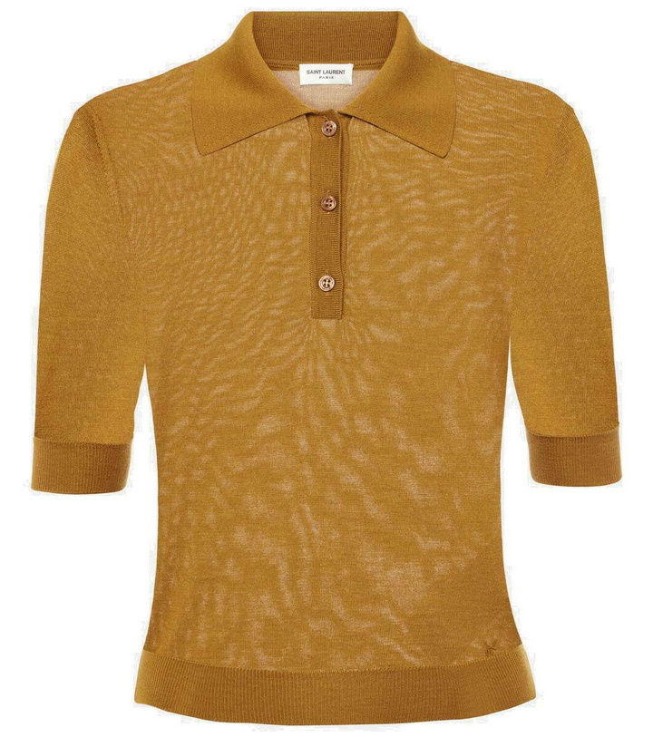 Photo: Saint Laurent Cashmere, wool and silk polo shirt