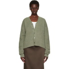 TONYWACK Greem Brushed Mohair V-neck Cardigan