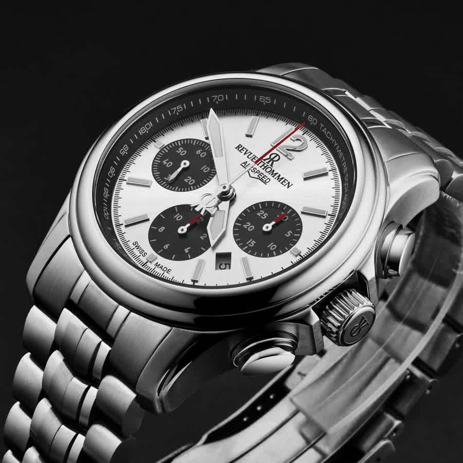 REVUE THOMMEN AIR SPEED 自動巻き腕時計 Revue Thommen Airspeed Classic Automatic Black Dial Silver
