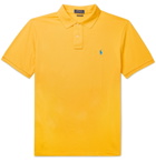 Polo Ralph Lauren - Slim-Fit Logo-Embroidered Cotton-Piqué Polo Shirt - Yellow